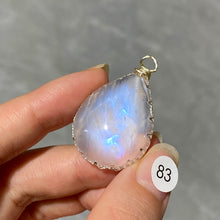 Load image into Gallery viewer, DIY Necklace High Quality Blue Moonstone Water Drop Shape Pendant Double Flash Crystals Stone Decoration