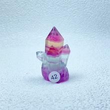 Load image into Gallery viewer, Natural Rainbow  Fluorite Carving  Crystal  Clusters Tower Points