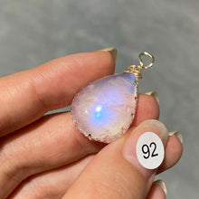 Load image into Gallery viewer, DIY Necklace High Quality Blue Moonstone Water Drop Shape Pendant Double Flash Crystals Stone Decoration