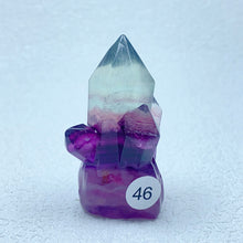 Load image into Gallery viewer, Natural Rainbow  Fluorite Carving  Crystal  Clusters Tower Points