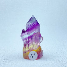 Load image into Gallery viewer, Natural Rainbow  Fluorite Carving  Crystal  Clusters Tower Points