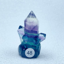 Load image into Gallery viewer, Natural Rainbow  Fluorite Carving  Crystal  Clusters Tower Points