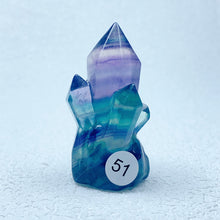 Load image into Gallery viewer, Natural Rainbow  Fluorite Carving  Crystal  Clusters Tower Points