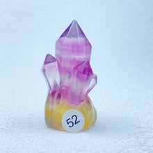 Load image into Gallery viewer, Natural Rainbow  Fluorite Carving  Crystal  Clusters Tower Points