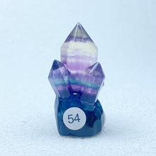 Load image into Gallery viewer, Natural Rainbow  Fluorite Carving  Crystal  Clusters Tower Points