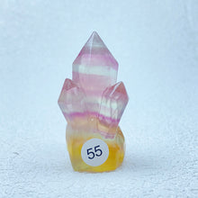 Load image into Gallery viewer, Natural Rainbow  Fluorite Carving  Crystal  Clusters Tower Points