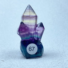 Load image into Gallery viewer, Natural Rainbow  Fluorite Carving  Crystal  Clusters Tower Points