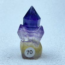 Load image into Gallery viewer, Natural Rainbow  Fluorite Carving  Crystal  Clusters Tower Points