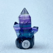 Load image into Gallery viewer, Natural Rainbow  Fluorite Carving  Crystal  Clusters Tower Points