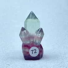 Load image into Gallery viewer, Natural Rainbow  Fluorite Carving  Crystal  Clusters Tower Points