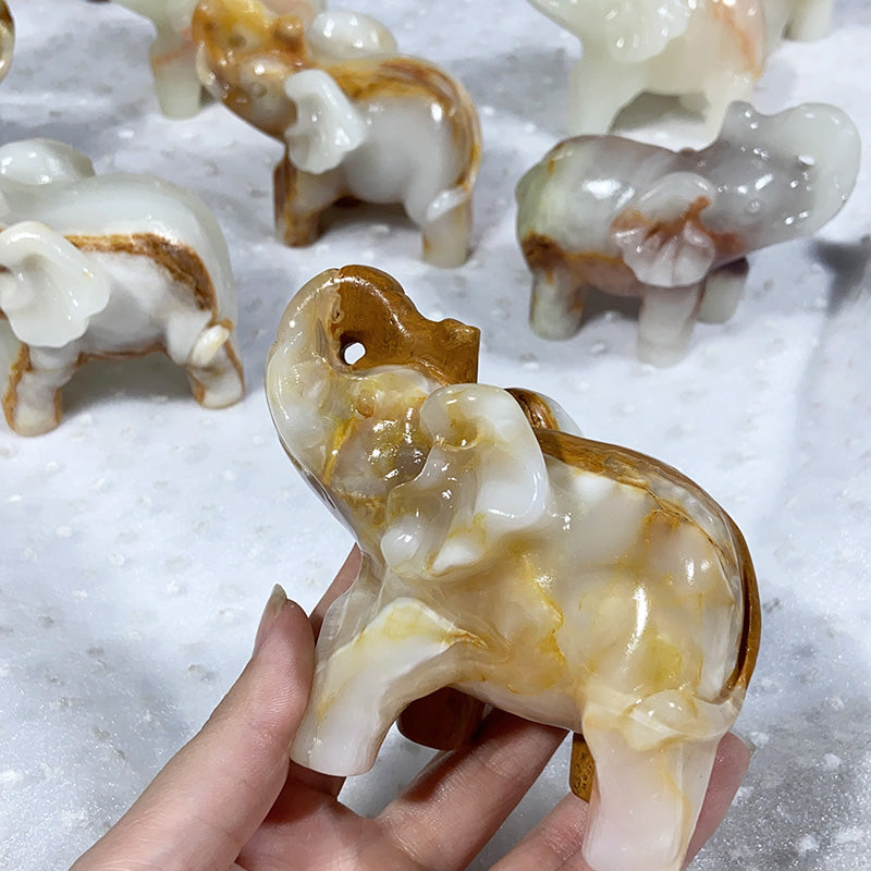 Green Onyx Elephant Carvings $20/PC