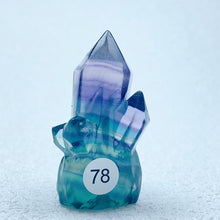 Load image into Gallery viewer, Natural Rainbow  Fluorite Carving  Crystal  Clusters Tower Points