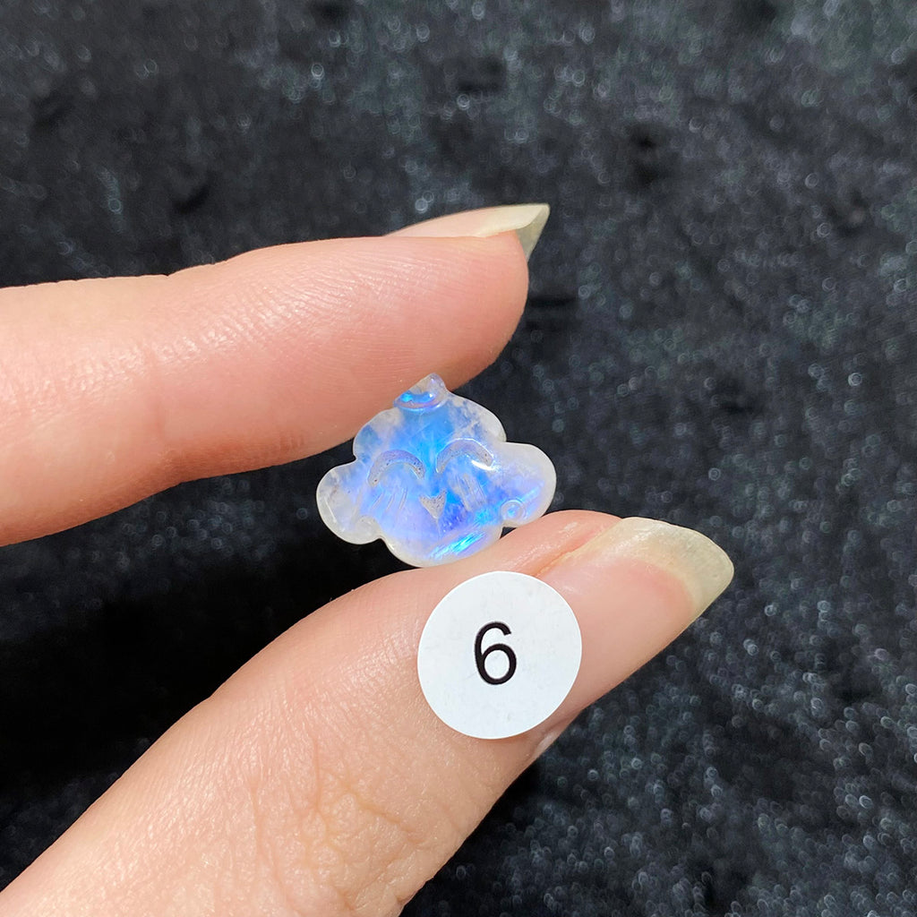 Natural High Quality Crystal Moonstone Smiley Cloud