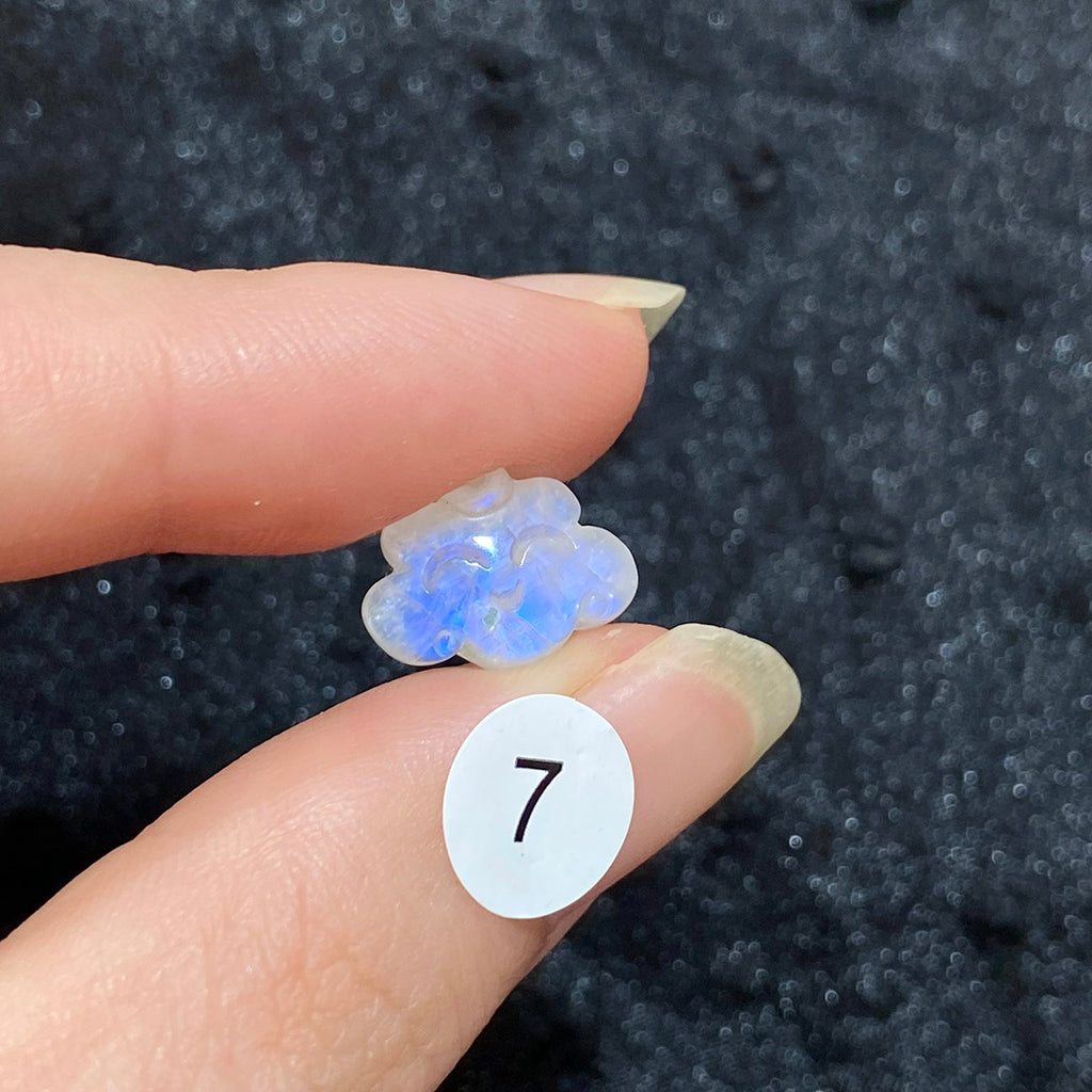 Natural High Quality Crystal Moonstone Smiley Cloud