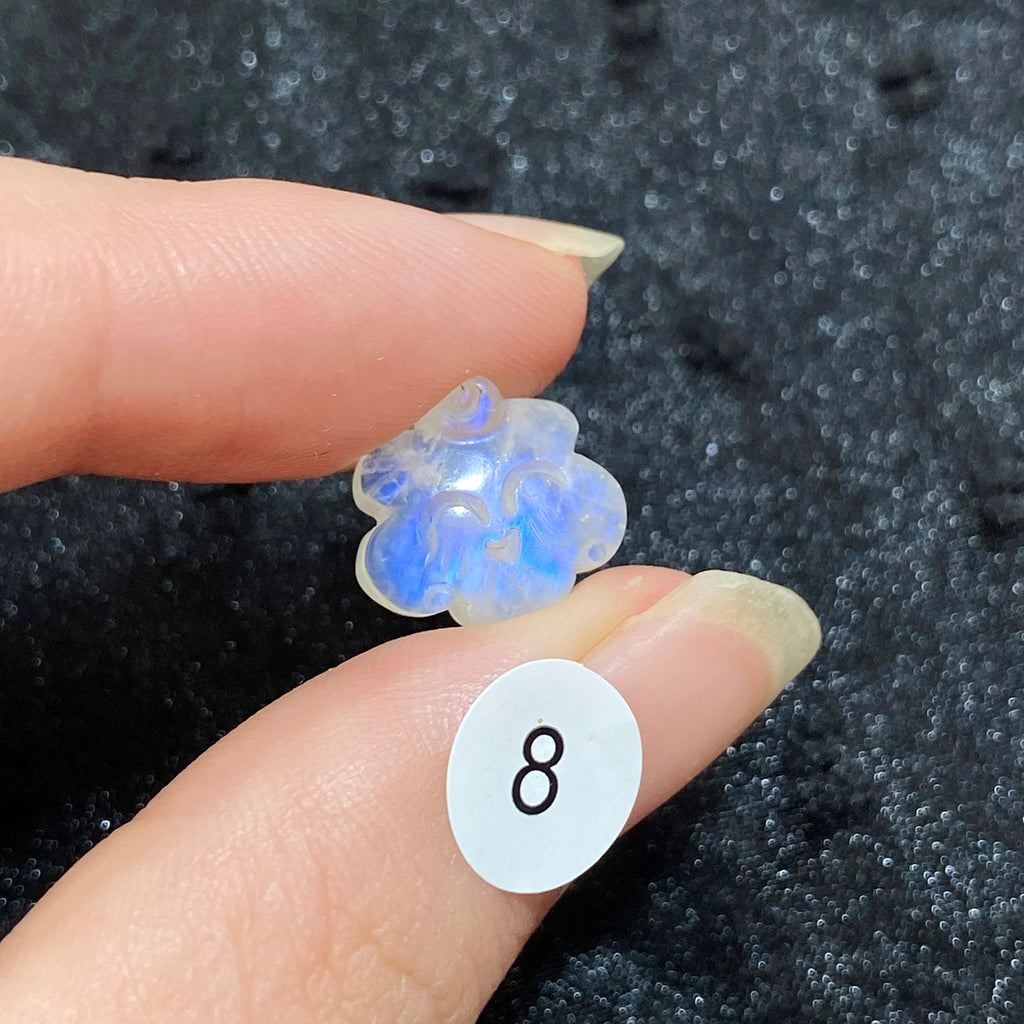 Natural High Quality Crystal Moonstone Smiley Cloud