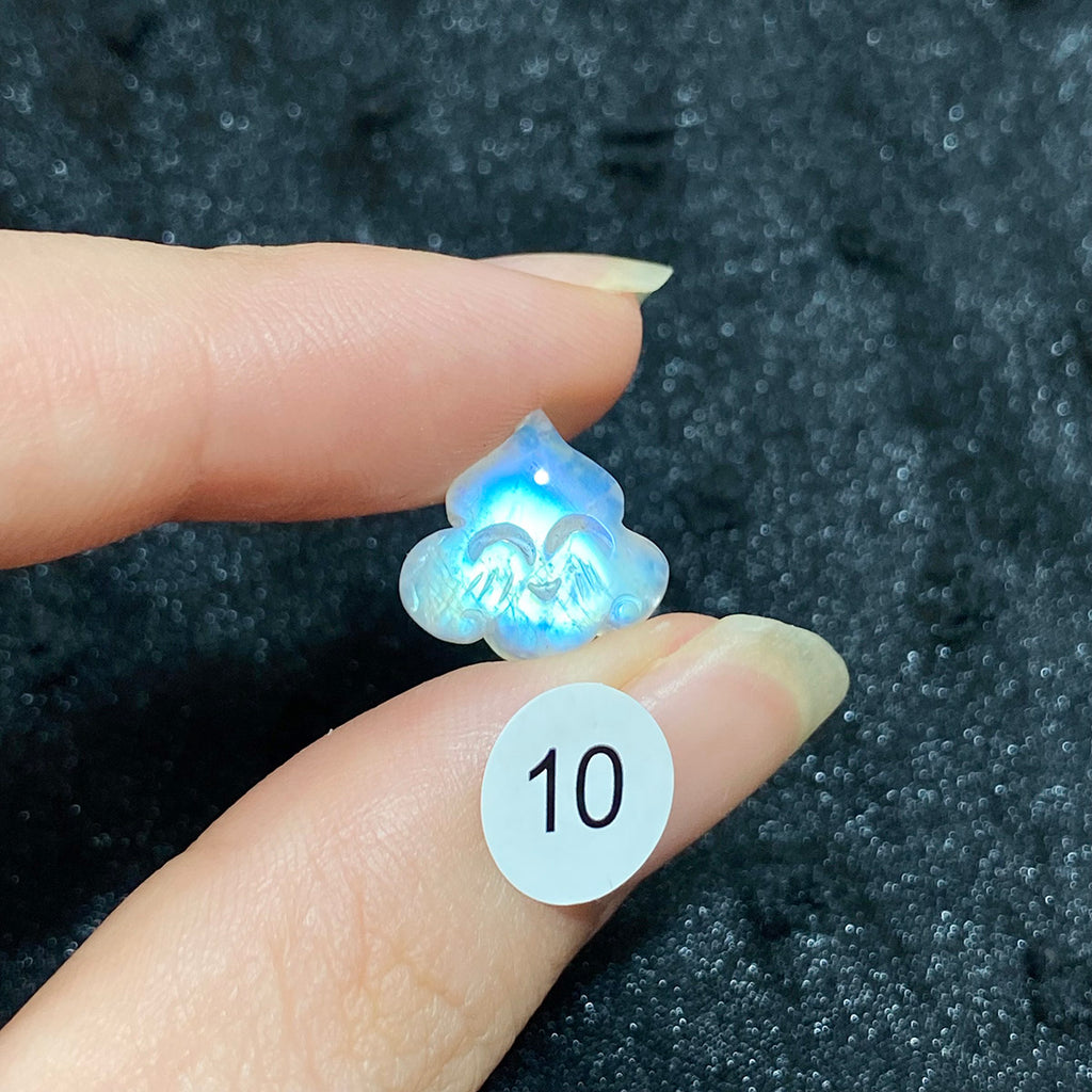 Natural High Quality Crystal Moonstone Smiley Cloud