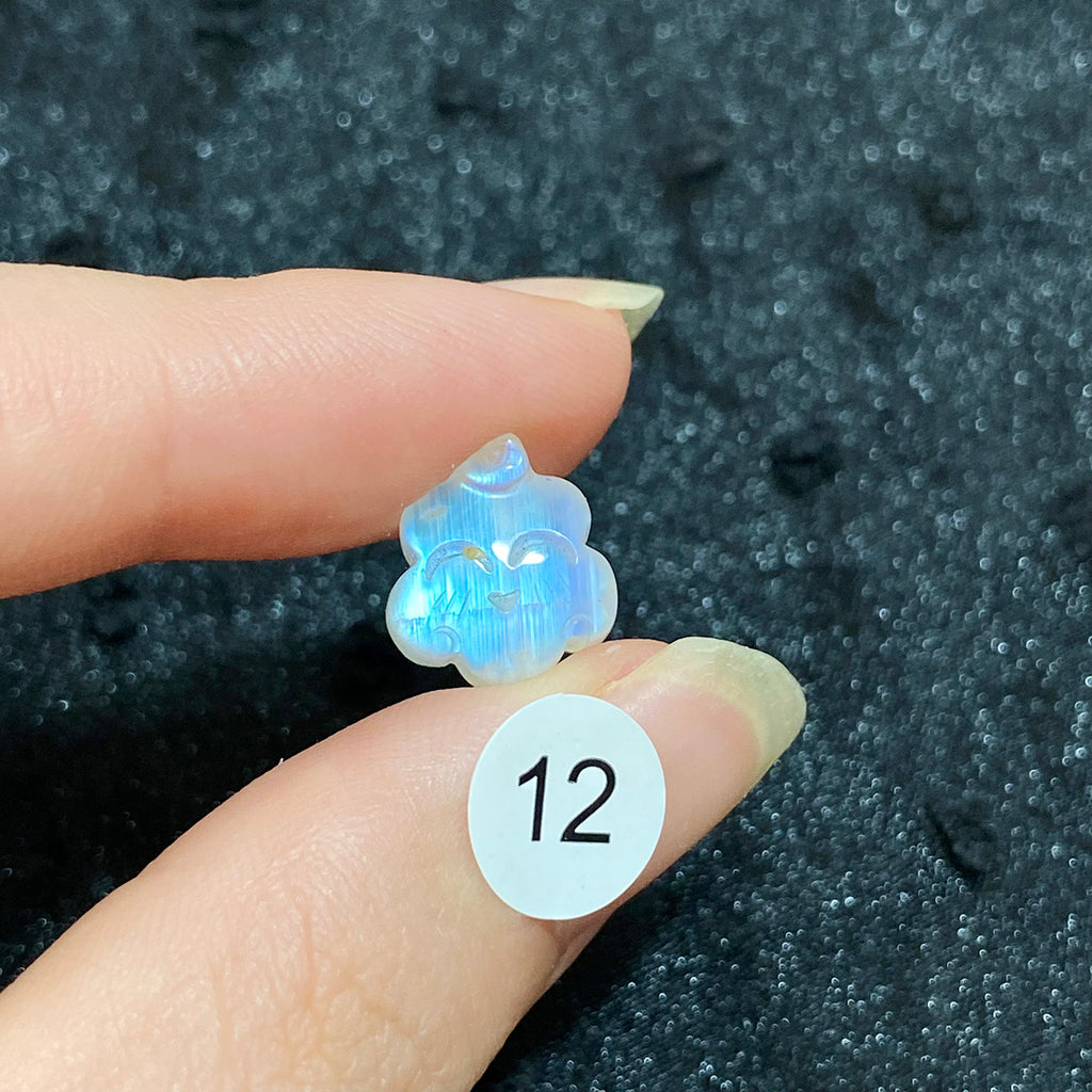 Natural High Quality Crystal Moonstone Smiley Cloud