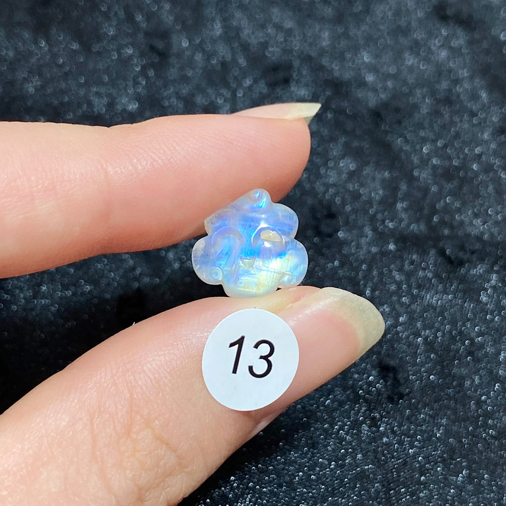 Natural High Quality Crystal Moonstone Smiley Cloud