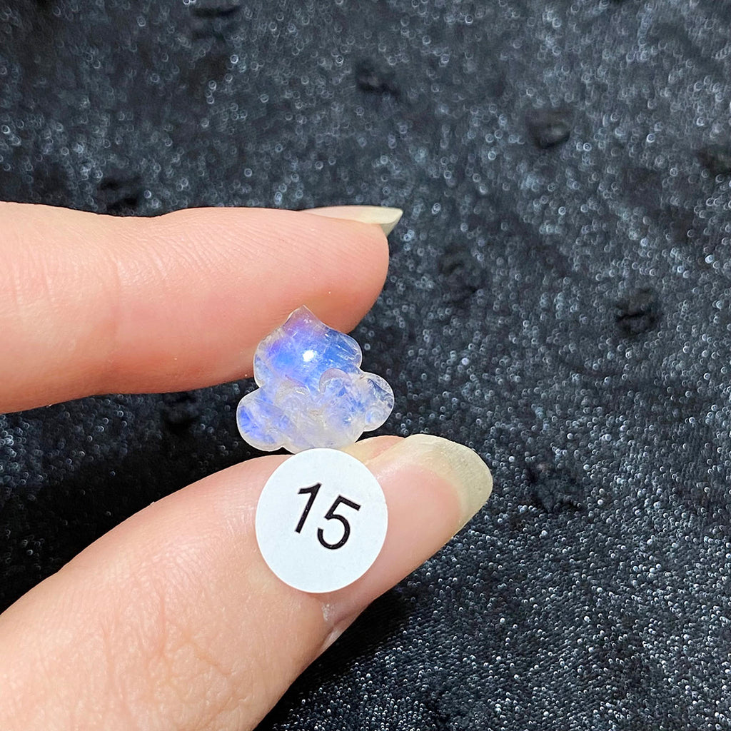 Natural High Quality Crystal Moonstone Smiley Cloud