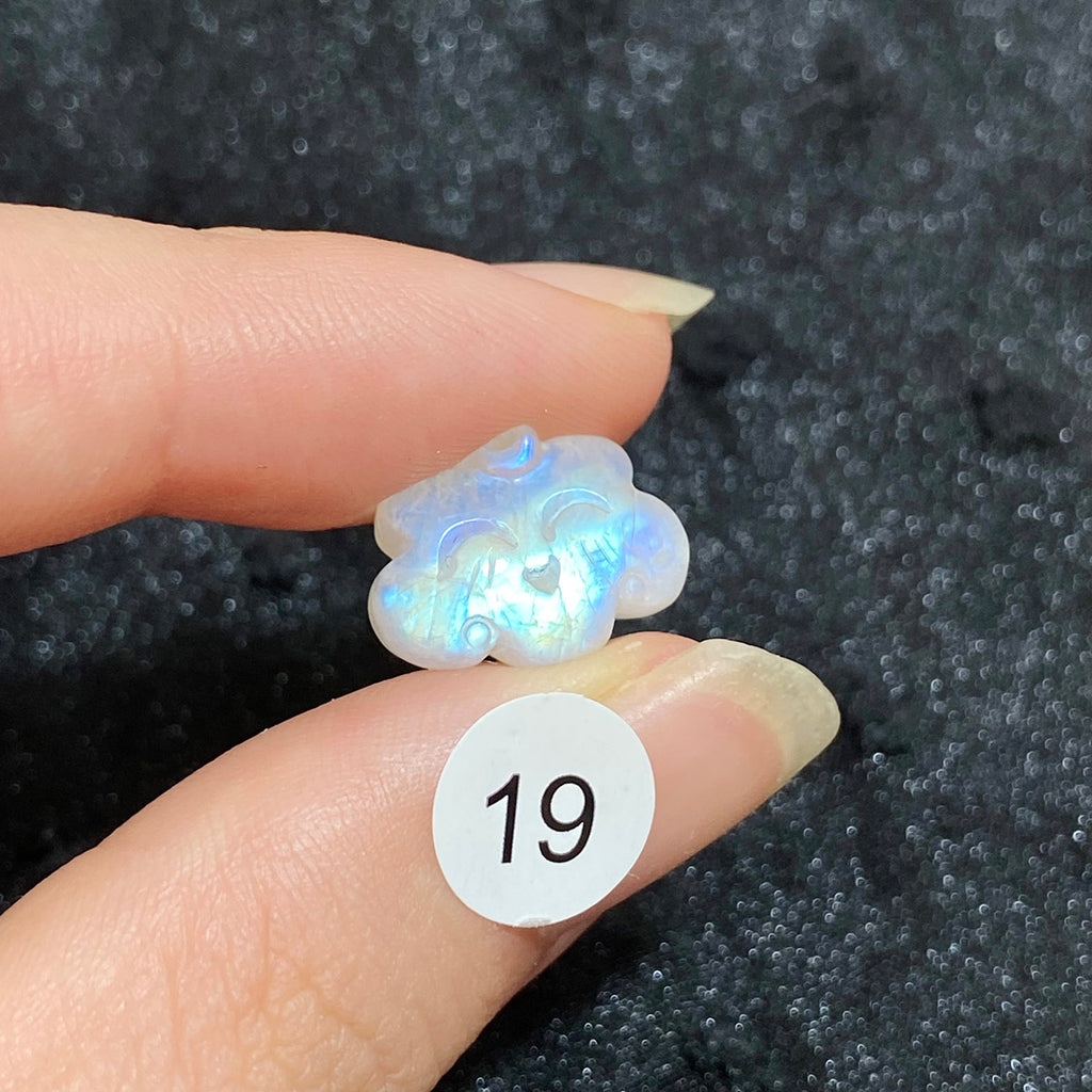 Natural High Quality Crystal Moonstone Smiley Cloud