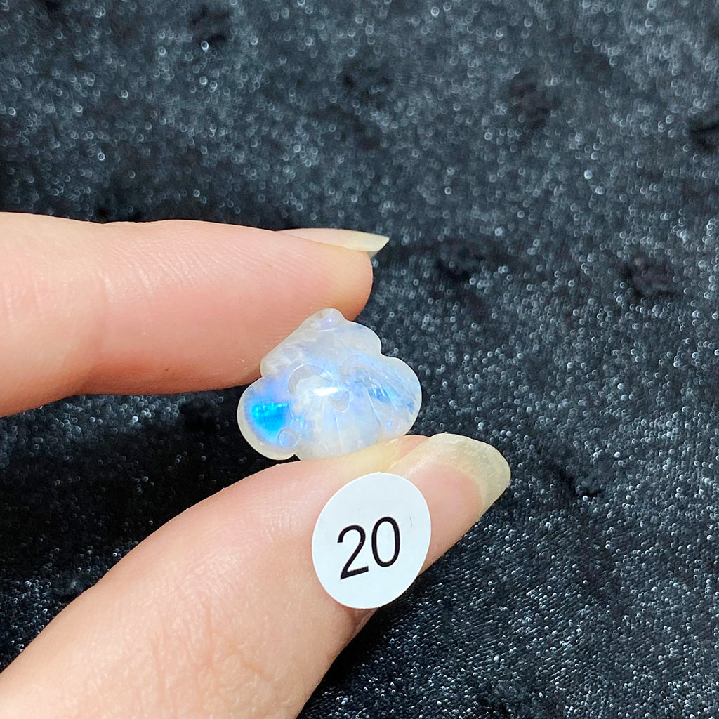 Natural High Quality Crystal Moonstone Smiley Cloud