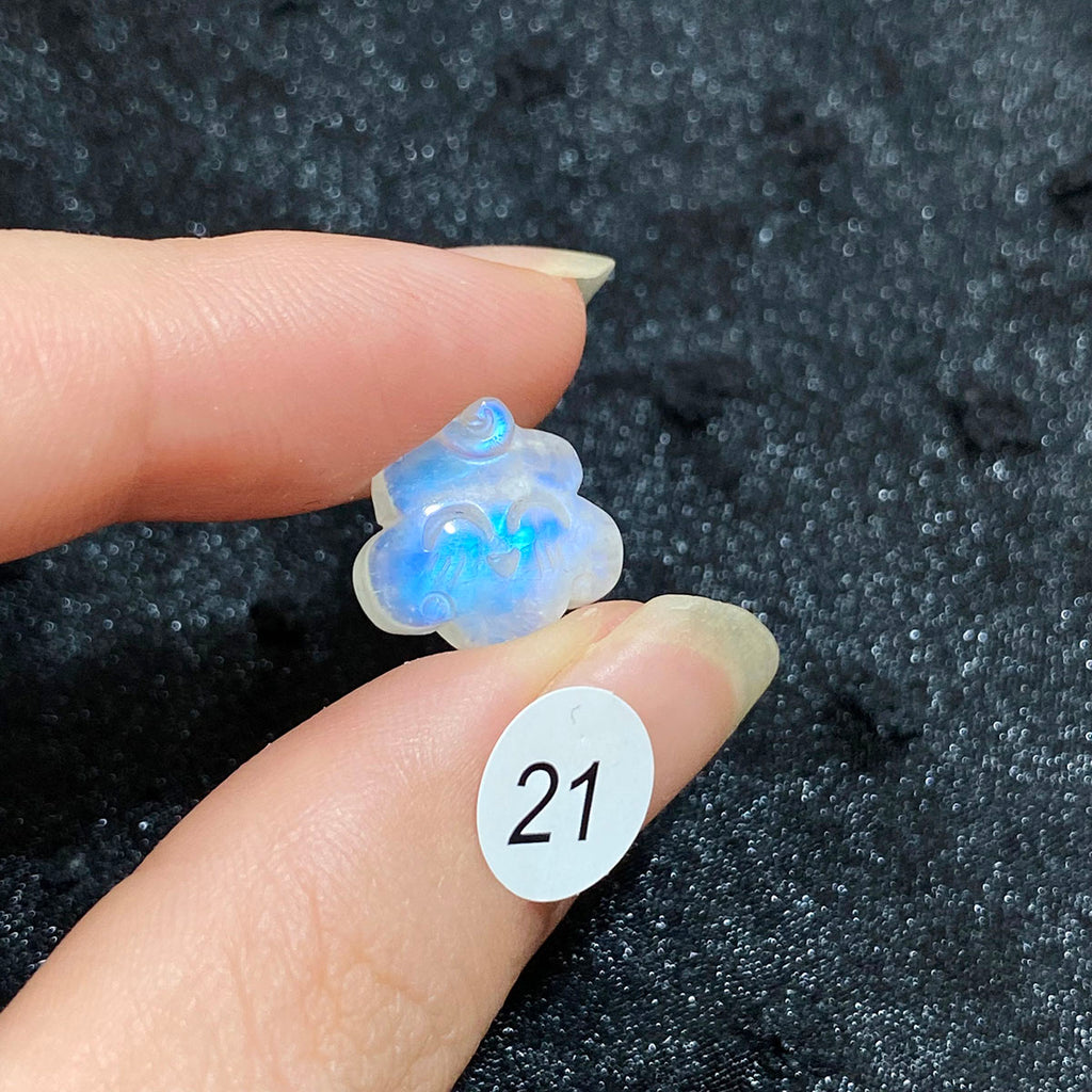 Natural High Quality Crystal Moonstone Smiley Cloud