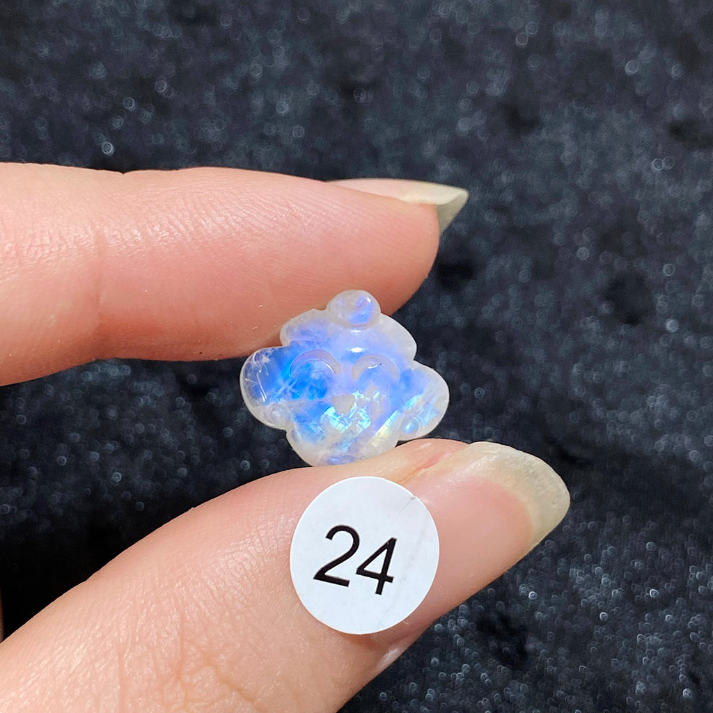 Natural High Quality Crystal Moonstone Smiley Cloud