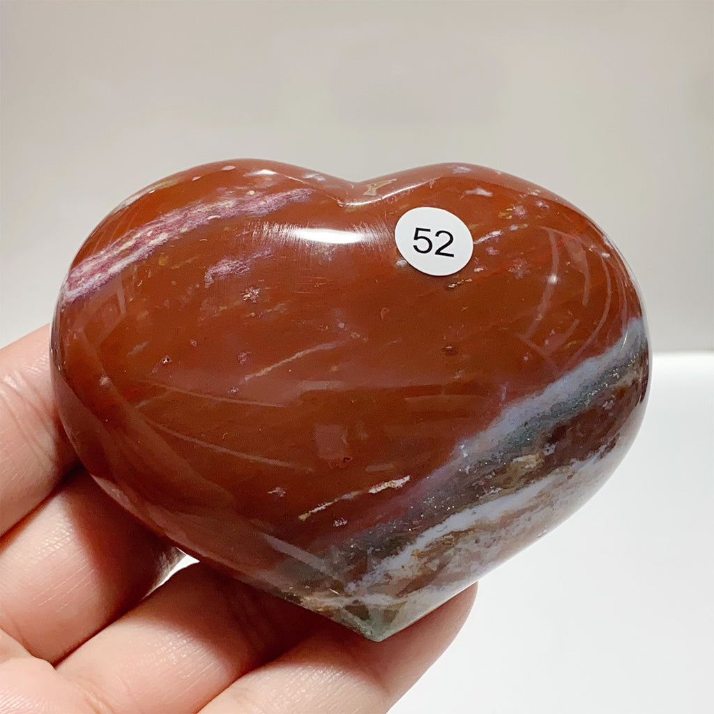 Natural Ocean Jasper Crystal Heart