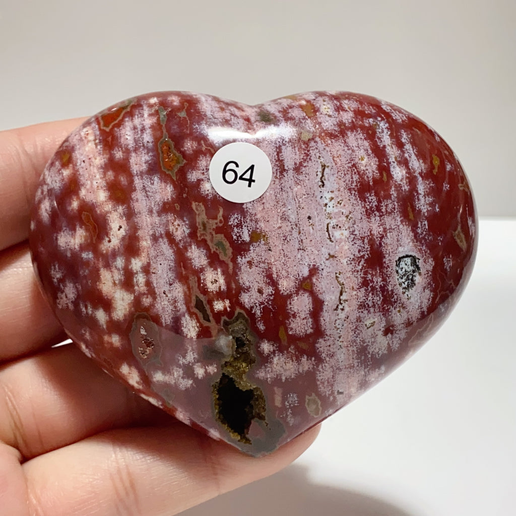 Natural Ocean Jasper Crystal Heart