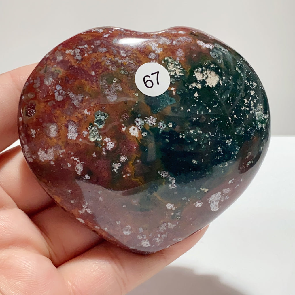 Natural Ocean Jasper Crystal Heart