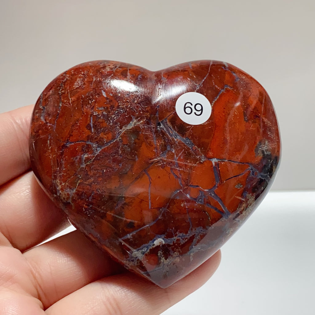 Natural Ocean Jasper Crystal Heart