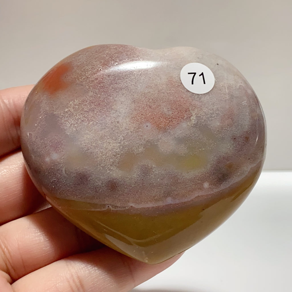 Natural Ocean Jasper Crystal Heart