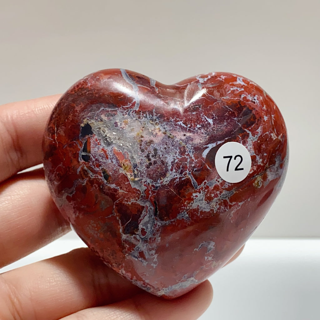 Natural Ocean Jasper Crystal Heart