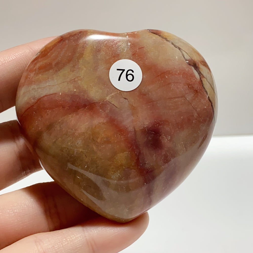 Natural Ocean Jasper Crystal Heart