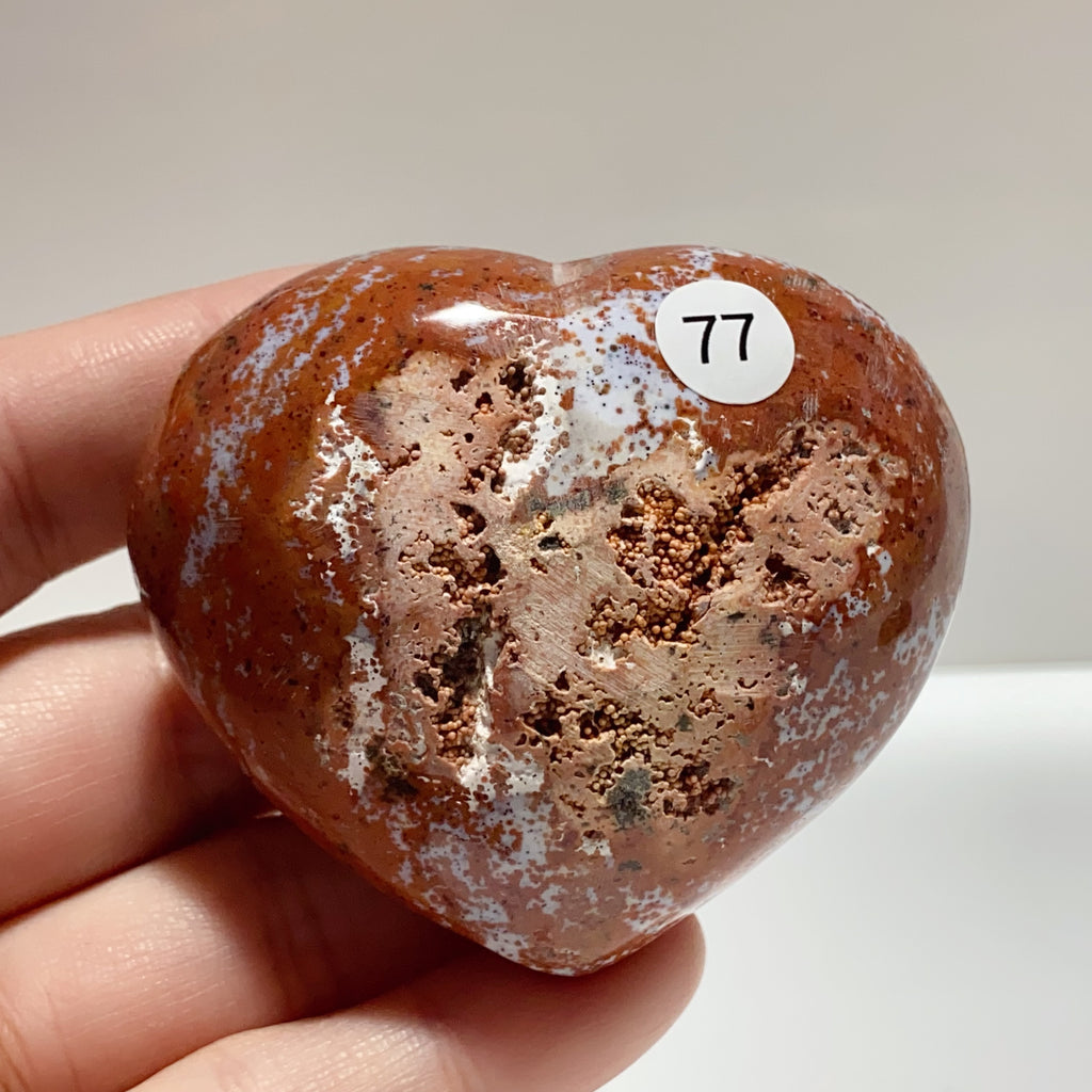 Natural Ocean Jasper Crystal Heart