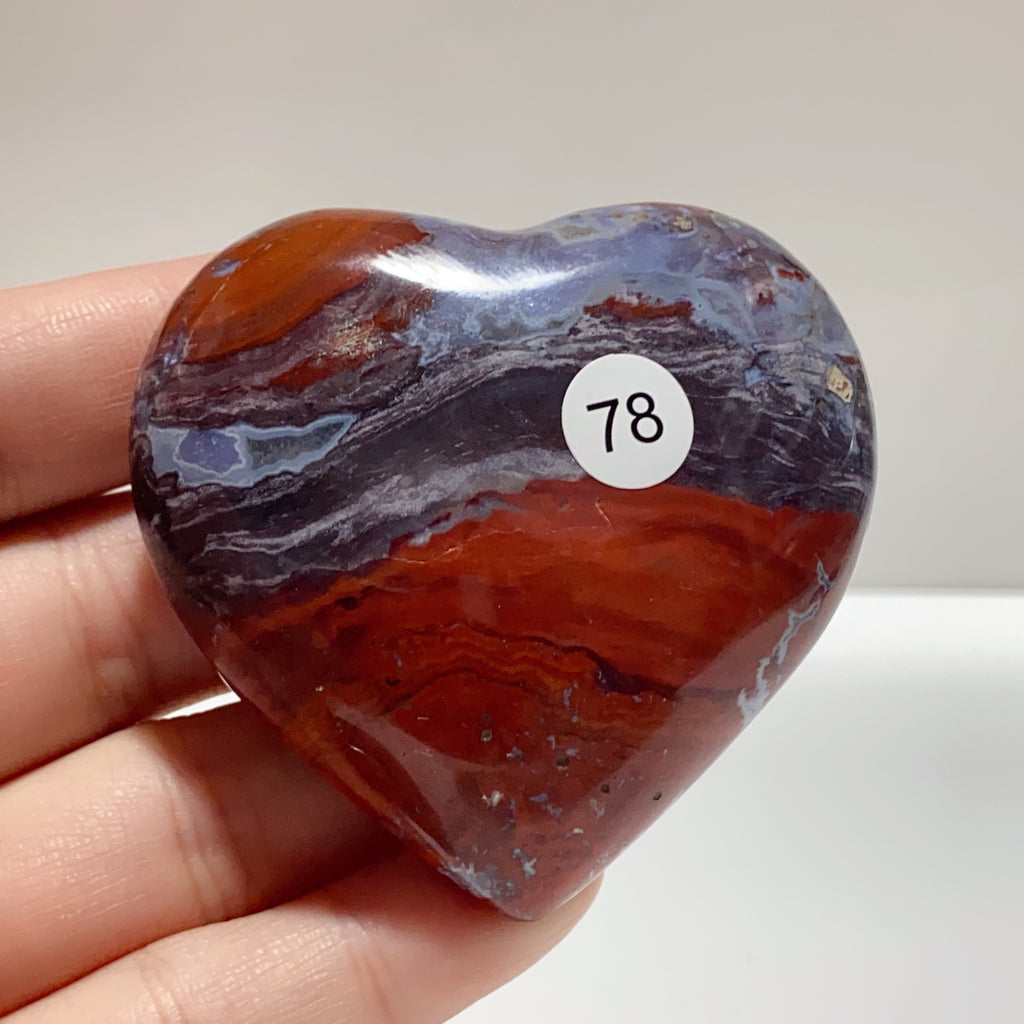 Natural Ocean Jasper Crystal Heart