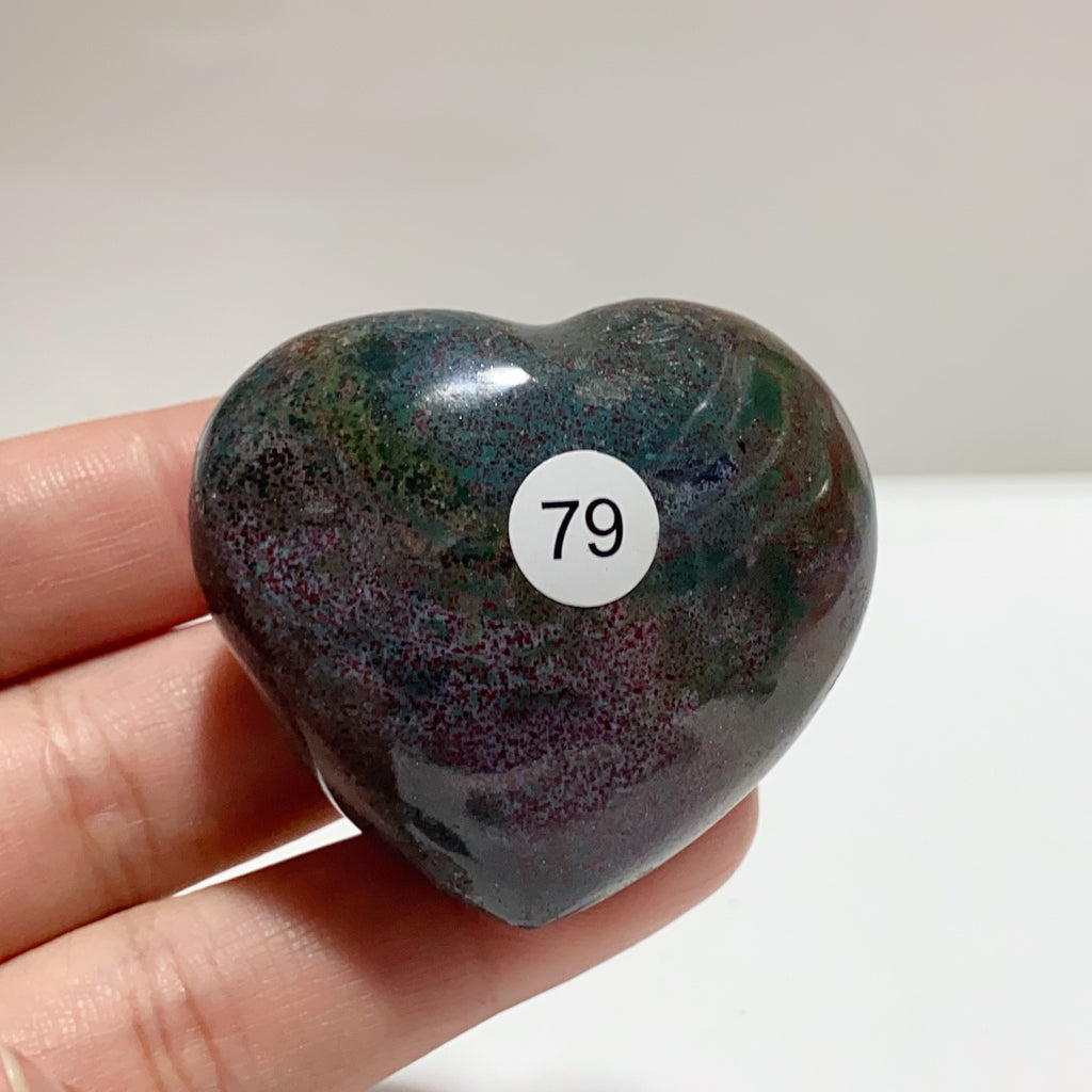 Natural Ocean Jasper Crystal Heart