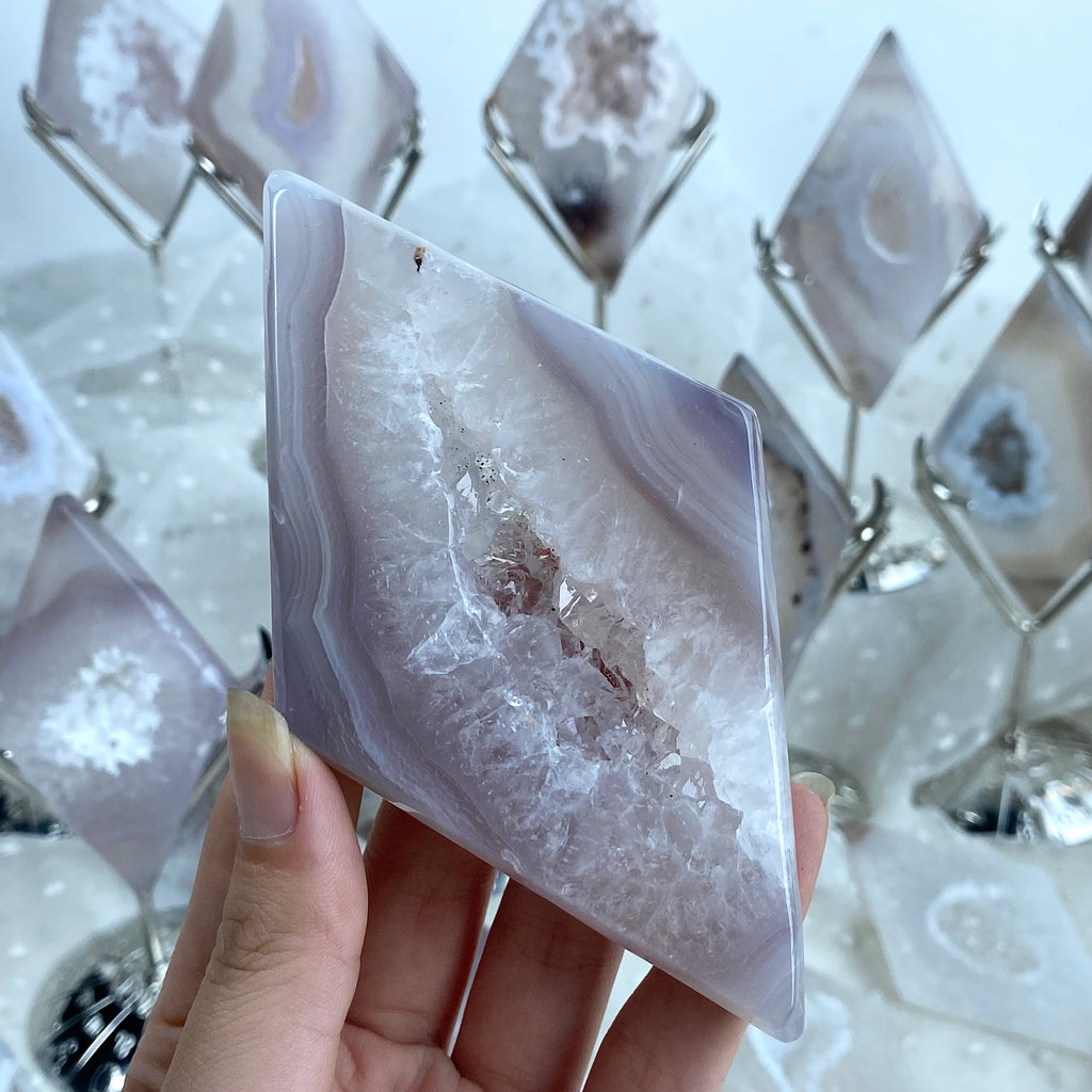 Druzy Agate Rhombus Shapes