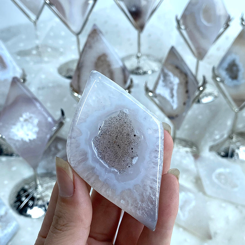 Druzy Agate Rhombus Shapes