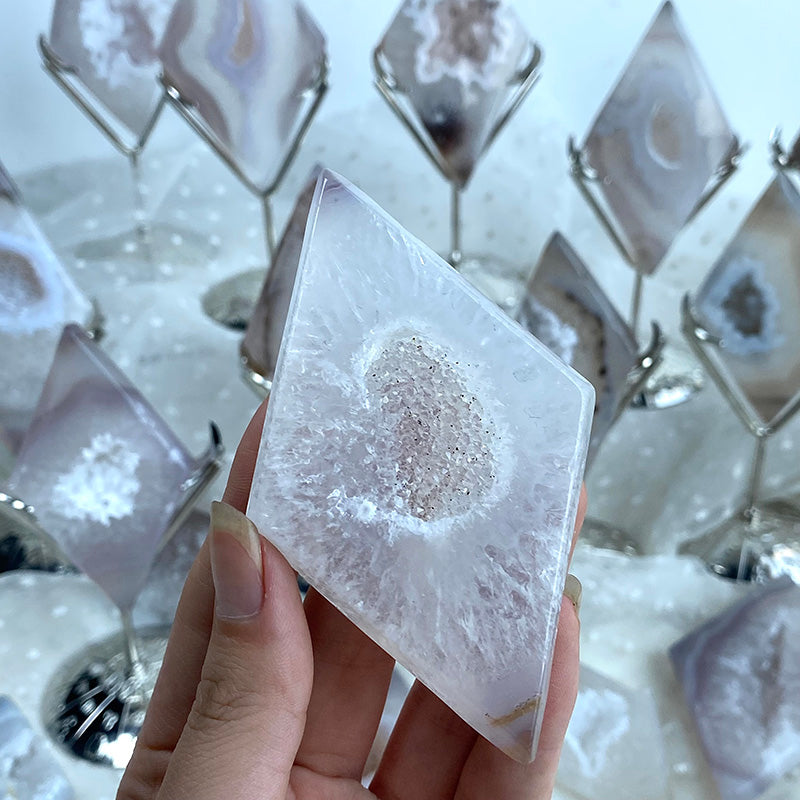 Druzy Agate Rhombus Shapes