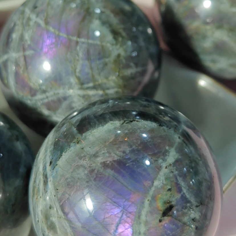 Beautiful Purple Labradorite Sphere