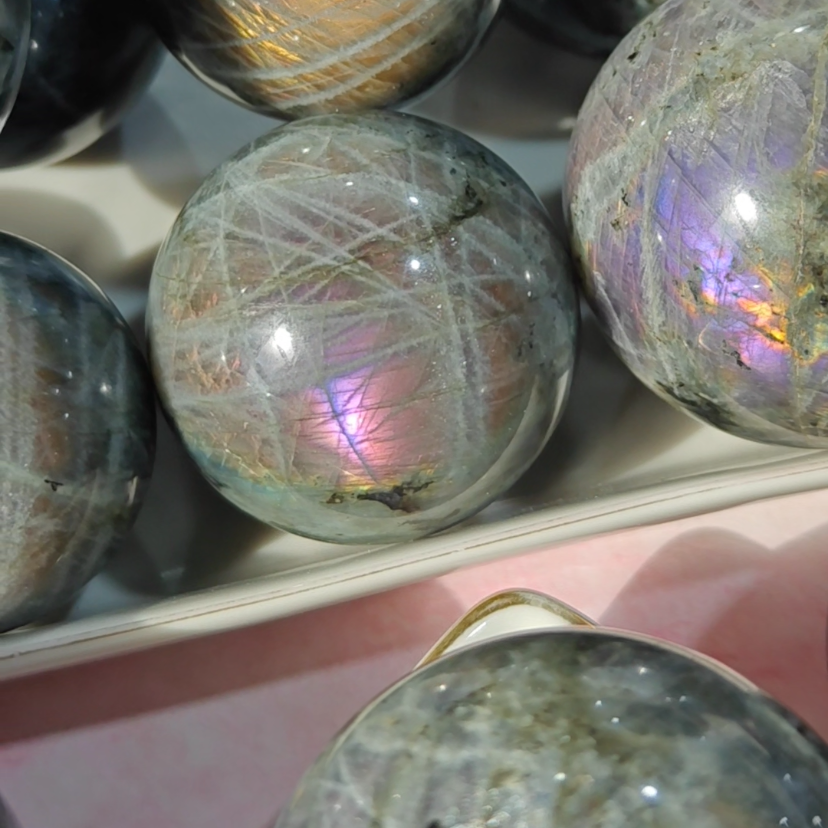 Beautiful Purple Labradorite Sphere