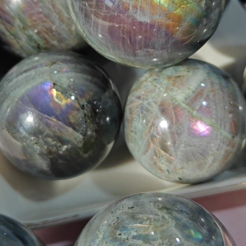 Beautiful Purple Labradorite Sphere