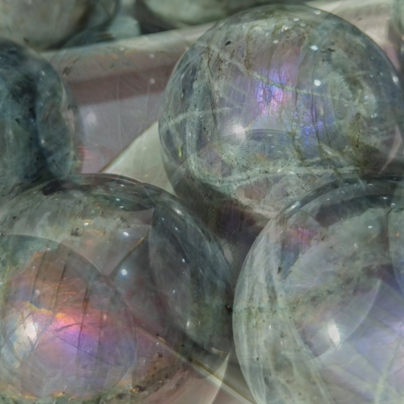 Beautiful Purple Labradorite Sphere