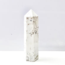 Load image into Gallery viewer, Crystal Howlite Tower Point Painting Gemstones Energy Ore Reiki Home Decorations