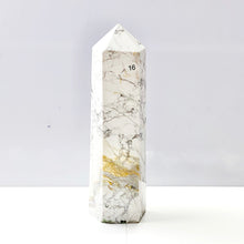 Load image into Gallery viewer, Crystal Howlite Tower Point Painting Gemstones Energy Ore Reiki Home Decorations