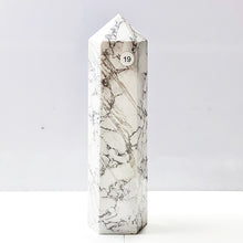 Load image into Gallery viewer, Crystal Howlite Tower Point Painting Gemstones Energy Ore Reiki Home Decorations