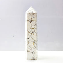 Load image into Gallery viewer, Crystal Howlite Tower Point Painting Gemstones Energy Ore Reiki Home Decorations