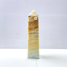 Load image into Gallery viewer, Caribbean Calcite Tower Crystal Energy Point Blue Quartz Healing Stone For Decoration