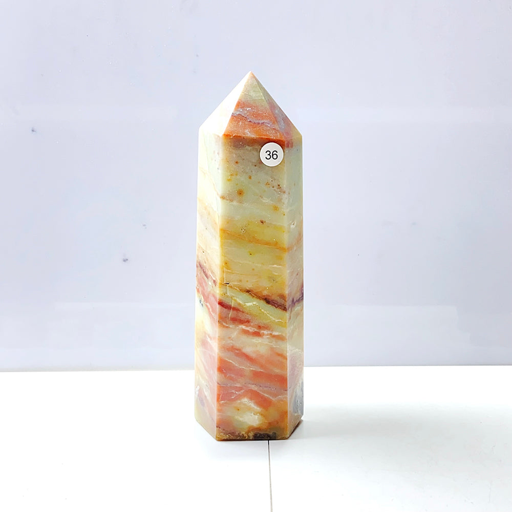 Caribbean Calcite Tower Crystal Energy Point Blue Quartz Healing Stone For Decoration